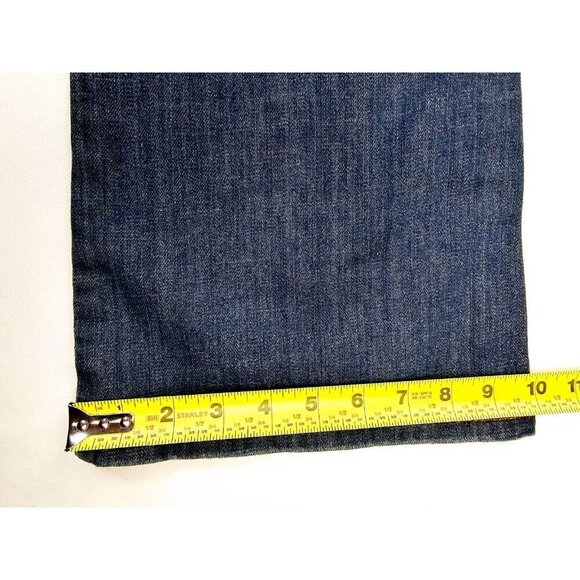 Calvin Klein Size 10 Women's 32 Inch Inseam Flare Blue Denim Logo Tag Jeans NWT - Picture 4 of 16